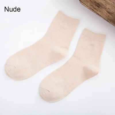 MWZHH весна лето продукт мужские носки из бамбукового волокна антибактериальные Harajuku бренд Бизнес платье досуг длинные носки - Цвет: 5pairs nude