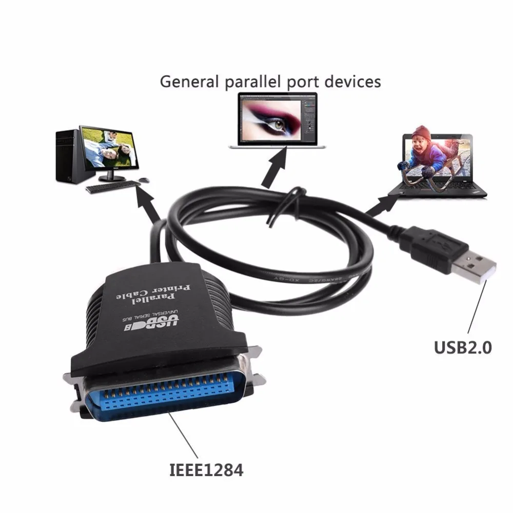 Brand New USB to Parallel IEEE 1284 36 Pin Printer Cable Adapter for Windows 7 8