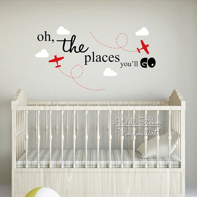 Orte, die Sie Gehen Wandaufkleber Baby Kindergarten Zitate Wand ... Orte, die Sie Gehen Wandaufkleber Baby Kindergarten Zitate Wand ...