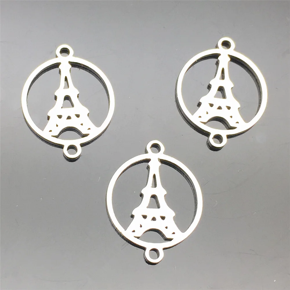 

Eiffel Tower Charm Connectors 10pcs Stainless Steel Connectors Necklace Bracelet Findings Diy Earrings Jewelry Making Tools