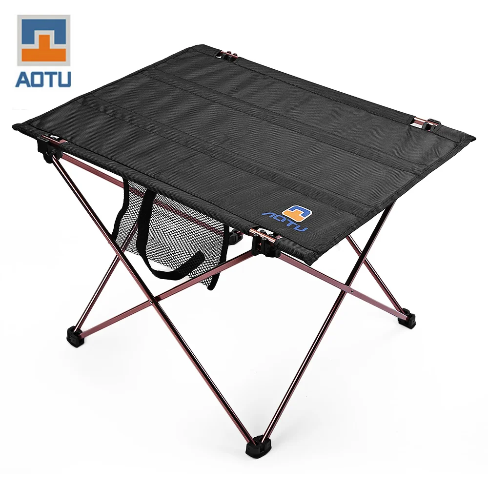 

Outdoor Folding Table AT6728 Folding Aluminum Alloy Table With Anti-Slip Cover Durable Waterproof Lightweight With Carrying Bag