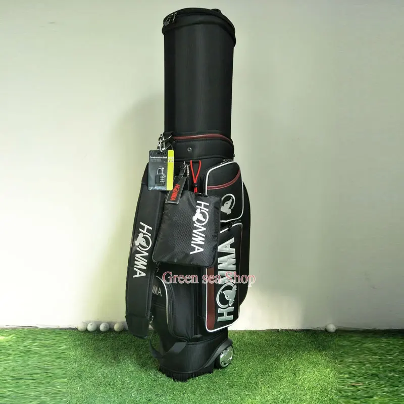 Новая сумка HONMA Golf staff высокого качества PU Сумка для клюшек для гольфа 3 цвета на выбор 9,5 дюйма с чехлом сумка для гольфа