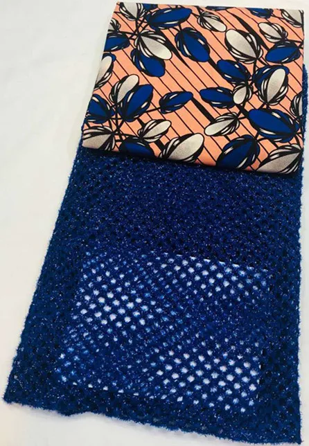 

Hot sale 3yards african fabric+2.5yards swiss voile lace in switzerland african lace fabric 2019 nigerian lace fabrics LJ-Z3