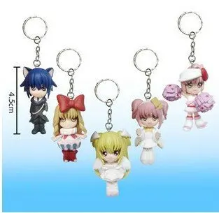 

Free shiping Anime cosplay Shugo Chara Mini Figure keychain 5pcs/set Dolls toy