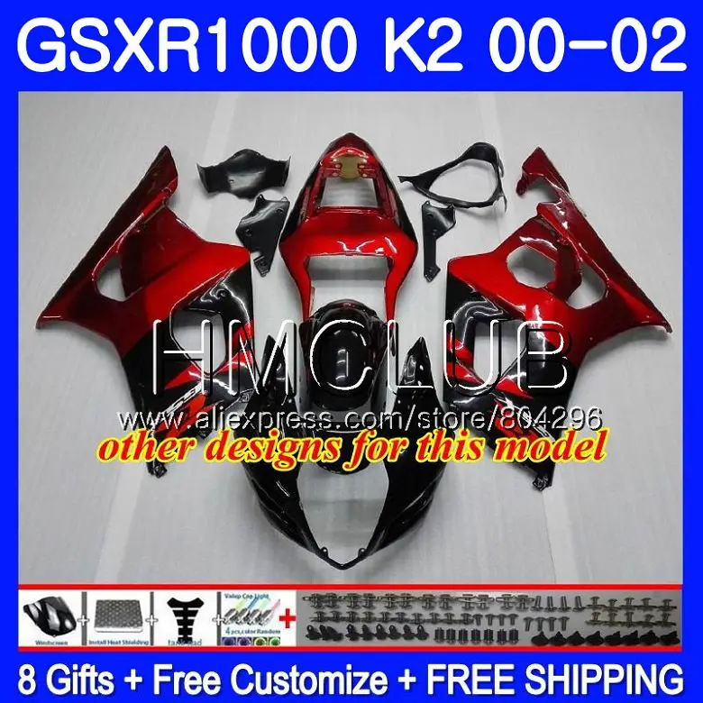 Корпус для SUZUKI GSXR 1000 GSX R1000 GSXR1000 00 01 02 31HM.11 K2 2000 2001 2002 обтекатель синий