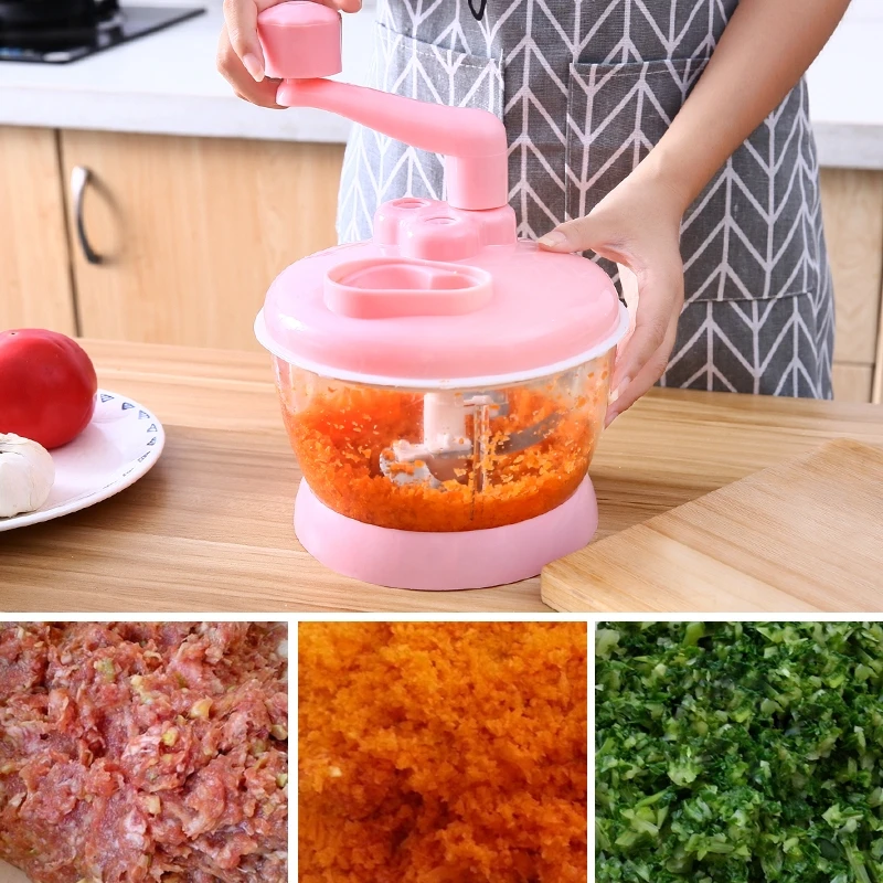 Ручная кухонная мясорубка измельчитель овощей пищи из нержавеющей стали бытовые
