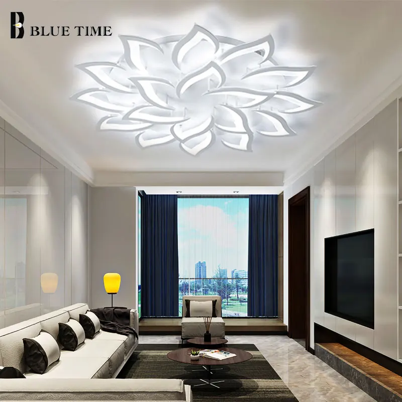 Большие белые светодио дный современные светодиодные потолочные светильники для гостиной спальни столовой Luminares поверхностного монтажа