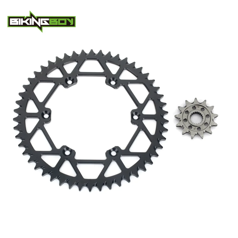 BIKINGBOY передняя 13T Задняя 48 T 52 Звездочка для Kawasaki KX 250 F 2004 2017 KX250F 04 05 06 07 08 09 10 11 12 13 14 15