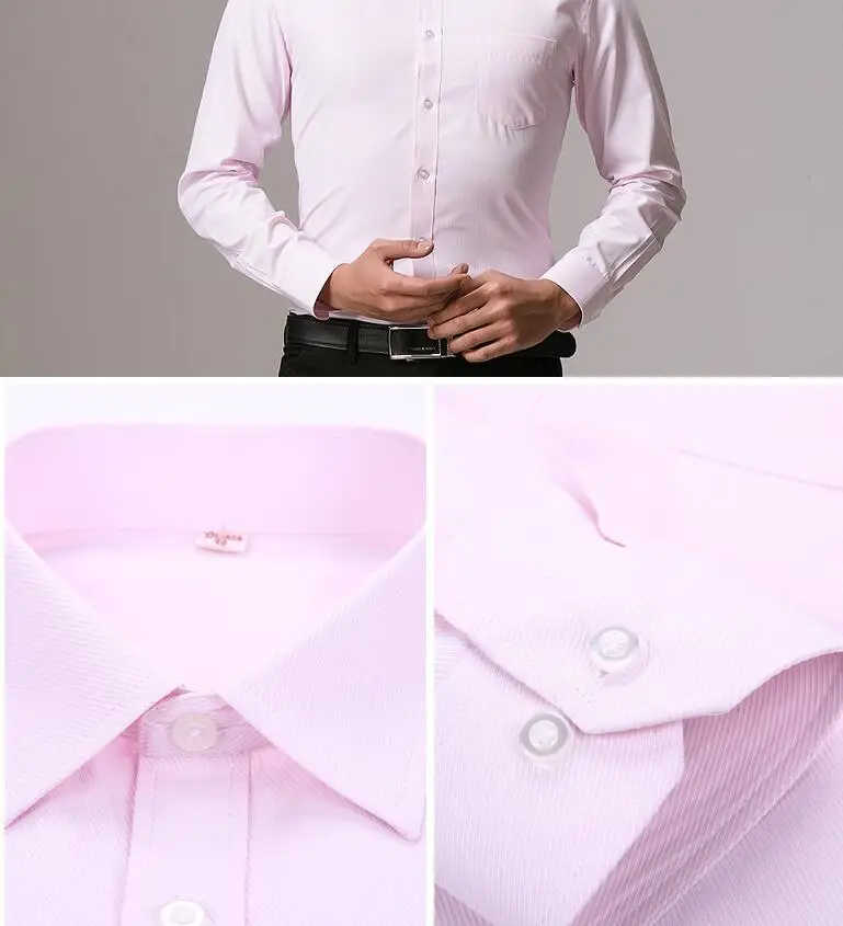 Белая мужская футболка с длинными рукавами/Дешевые приталенные рубашки для мужчин свадьбы джентльмен стиль формальный бизнес смокинг рубашки ткань - Цвет: as pictures