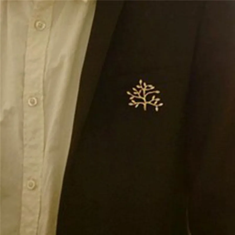 DoreenBeaeds булавки броши лист оливковой ветви Золото Серебро Цвет для одежды акриловые Значки для женщин мужчин пальто свитер 1 шт