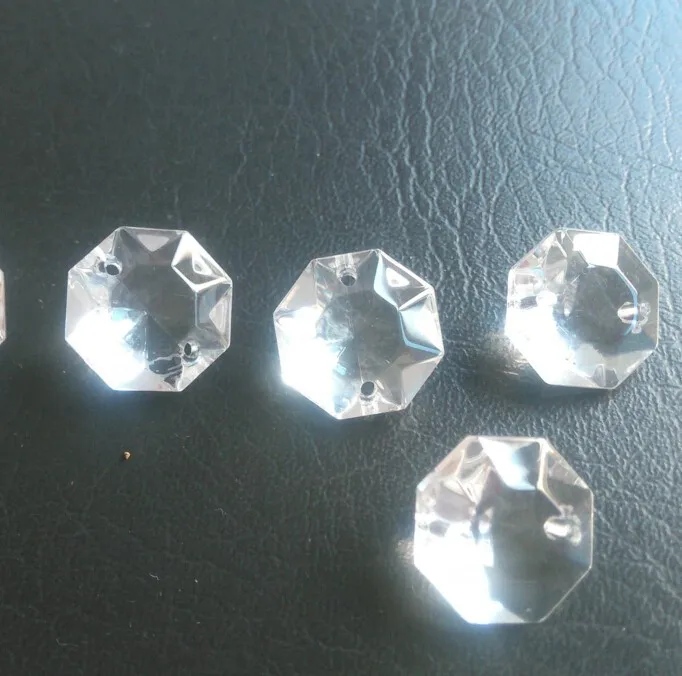 Free shipping 100pcs/lot ,22mm,100pcs 30mm crystal octagon beads 2