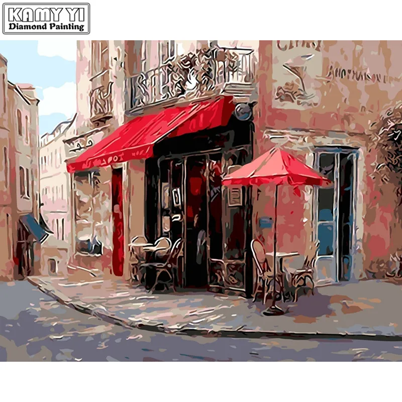 

5D Diy Diamond Painting rhinestones Home decor Diamond embroidery"Street corner"Diamond mosaic