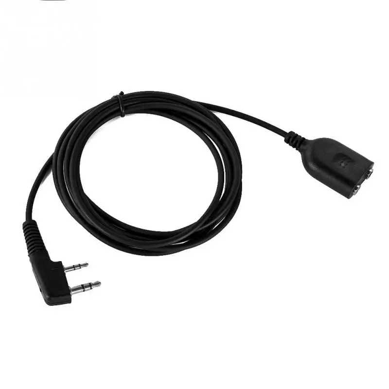 

2 Meters Mic Earphones Cable Male to Female Extension Double Orifice Walkie Talkie K Type 2 Pin Extension Cable