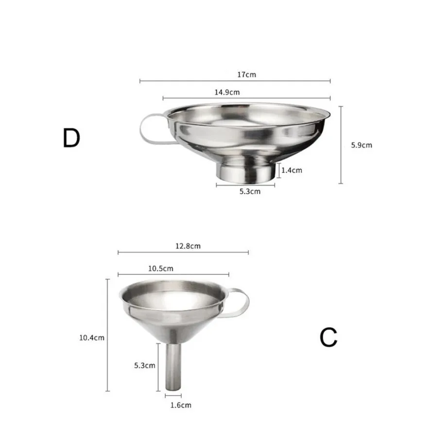 Новая кухонная вытяжка tenske 1 шт. домашняя кухонная Воронка Из Нержавеющей Стали для всех видов фляг 4 стиля воронки кухонные инструменты