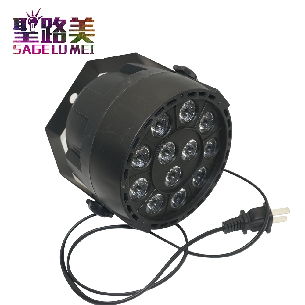 RGBW 12 Светодиодный s par Светильник DMX512 со звуковым управлением цветной