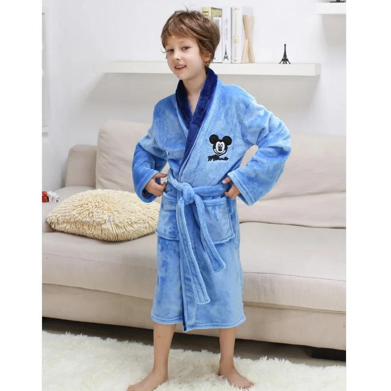 Children's Day Gift Clothing Flannel Children's Bathrobes Pajamas