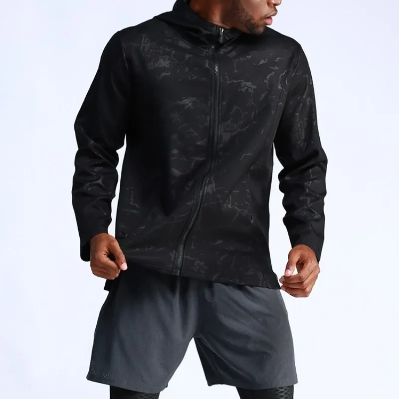 Уличная мужская толстовка с капюшоном, спортивная куртка, Толстовка для бега, пальто с камуфляжным принтом, куртки для бега, мужские пальто для занятий фитнесом, спортивная одежда, топы