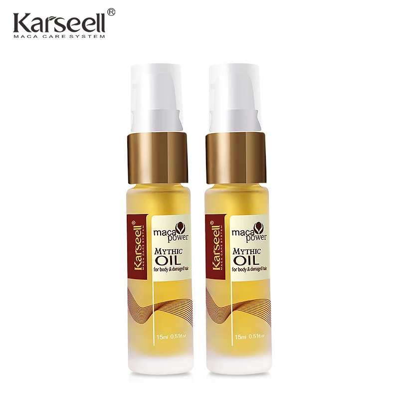 

2pcs Moroccan Argan Oil Haircare Essential Oil Keratin Hair Straighten Treatment Nut Oil Pre-perm Hair Repair Dry Split End 15ml