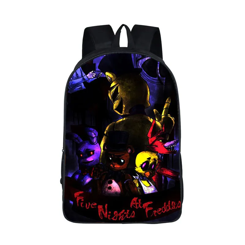 Рюкзак Five Nights at Freddy для женщин и мужчин, школьные сумки FNAF, рюкзак для детей-подростков, рюкзак Five Nights at Freddy, сумка для детей, сумки для книг - Цвет: 16FLD12