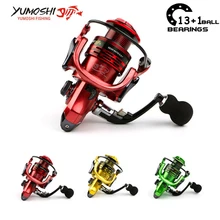 Yumoshi 13+ 1BB 4 цвета 1000-7000 5,5: 1 Рыболовная катушка для спиннинга карпа металлическая складная коромысло Катушка для спиннинга Carretilha de pesca shimano