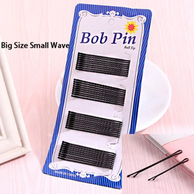 1Pack New High Quality Women Hair Clips Bobby Hair Pins Hairpins Black Wave Straight Barrettes Girls Hair Accessories Wholesale 2