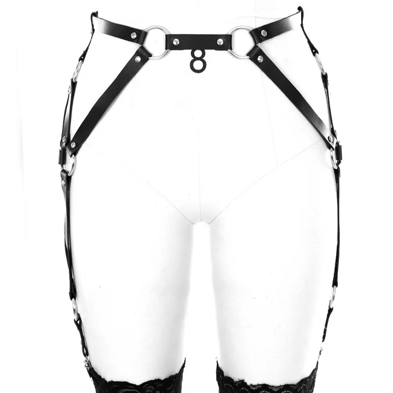 Sexy Women Punk Nightclub Halterneck Choker Gothic Leather Belt |