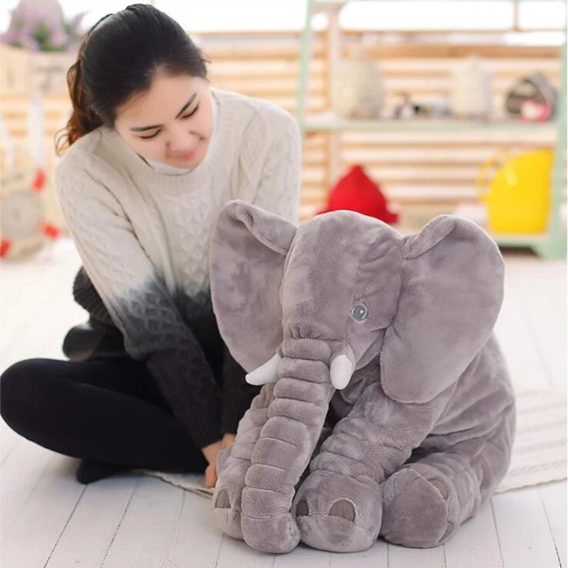 large plush elephant sleeping pillow