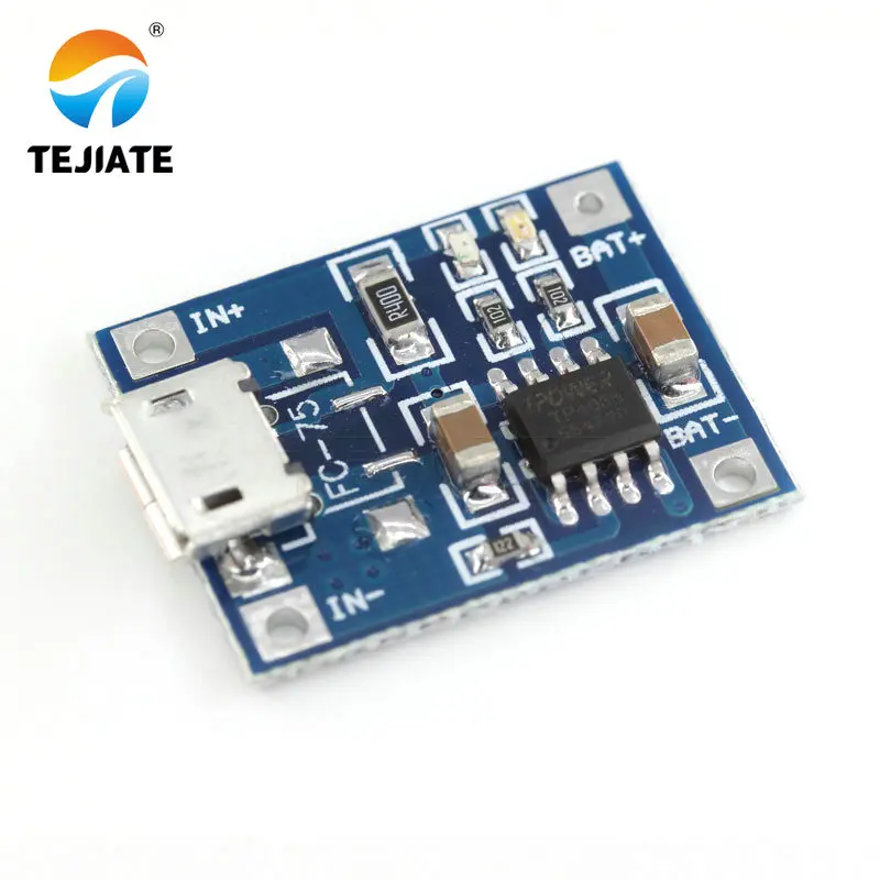 10 шт. зарядная плата TP4056 с Micro USB 5 В 1A 18650|Интегральные схемы| |