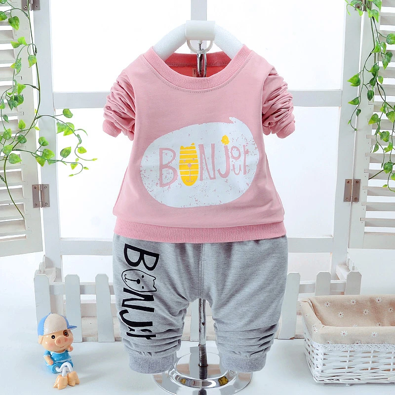 Conjunto de ropa de de manga larga 2017 de algodón, de ropa de bebé barato de primavera para recién conjunto de ropa para niño pequeño, conjuntos adorables para bebés|baby