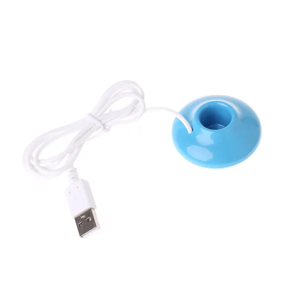 Мини USB пончик увлажнитель воздуха очиститель Арома диффузор для дома офиса автомобиля портативный - Цвет: Синий