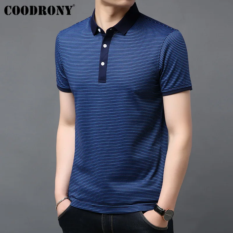 COODRONY Striped Short Sleeve T Shirt Men Cotton Tshirt Business Casual T-Shirt Men Clothing Spring Summer Men's T-Shirts S95054 COODRONY Striped Short Sleeve T Shirt Men Cotton Tshirt Business Casual T-Shirt Men Clothing Spring Summer Men's T-Shirts S95054