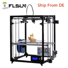 Flsun Cube 3D принтер металла Рамки широкоформатной печати Размеры DIY 3 D принтер комплект автоматическое выравнивание с подогревом и два рулоны нити