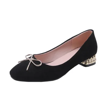

Early spring tide 2019 new comfortable party with low with square head size 43 yards 31 - shallow mouth single woman shoes