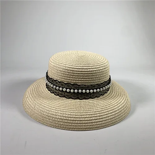 Для женщин пляжные солнечные шляпы для дам новые летние приморский Зонт колокол тип кружева досуг соломенная шляпа отпуск в Корейском стиле Женская солнцезащитная Кепка - Цвет: 3