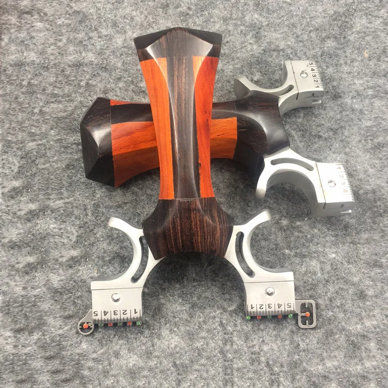 Catapulta de Aço Inoxidável e Punho de Madeira com Faixa de Borracha Caça Profissional Estilingue Plana Novo 2020 8 Cheap Arco e flecha
