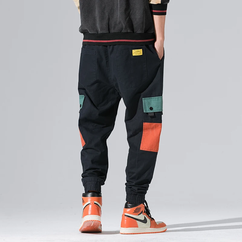 2019 New Autumn Military Track Cargo Pants Men Fashion Brand Trousers Harem Pants Men Streetwear Mens Joggers Pants Navy