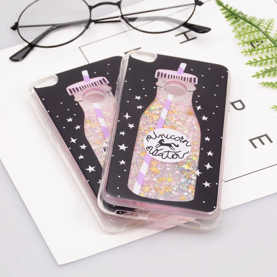 Reaoom for Huawei P8 P9 Lite 2017 Case Glitter Dynamic Liquid Star Quicksand Bottle Unicorn Cover for Huawei p8 p9 lite 2017     (5)