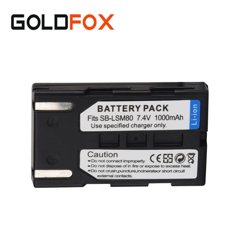 1000mAh SB LSM80 Camera Repalcement Spare Battery For Samsung VP DC161 VP DC163 VP DC165WB VP