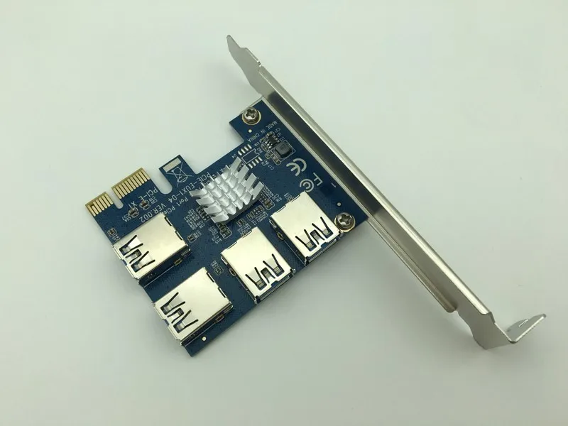 aad in card PCIe 1-4 PCI express 16X Слоты Riser Card PCI-E 1X внешний 4 PCI-e слот адаптер PCIe порт мультипликатор карты