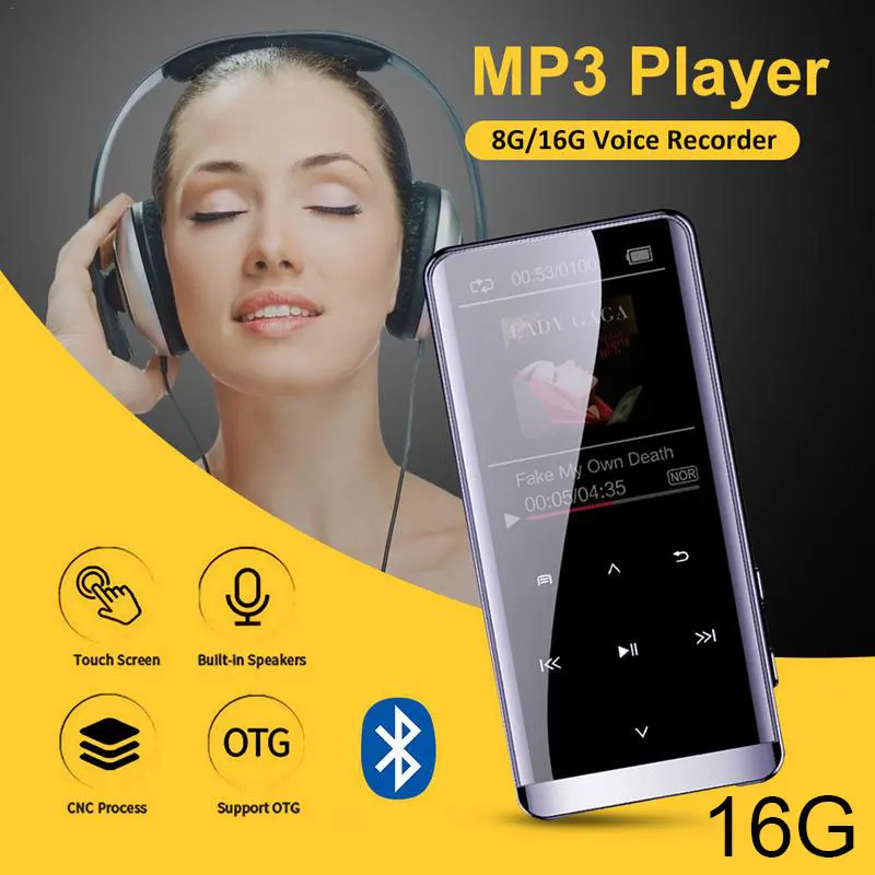 Хит 2019 MP4 плеер Bluetooth мини MP5 без потерь HIFI 5D сенсорный экран Walkman музыкальный для
