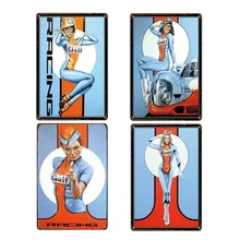 Моторные масла винтажные металлические жестяные гаражный знак настенная наклейка художественный плакат пивной паб АЗС гаражное украшение домашний декор 20*30 см