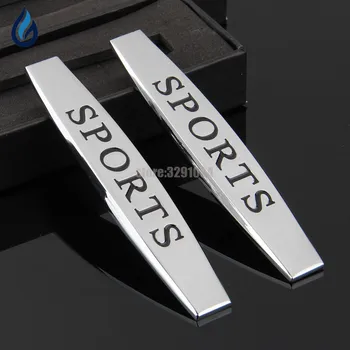 

Car Fender Side Stickers Metal Sports Emblem Badge Decals For Bmw E46 E39 Volkswagen Ford Focus 2 Mercedes Benz Peugeot 307 Audi