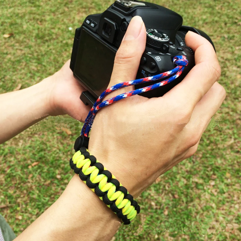 

2pcs anti-fall Paracord Soft for SLR DSLR Wrist Camera Woven Paracord Strap Belt Outdoor Sports Camping Taveling