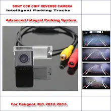 High Quality 3089 Chip Intelligentized Rear Camera For Peugeot 301 2012 2013 / NTSC PAL RCA AUX HD SONY CCD 580 TV Lines