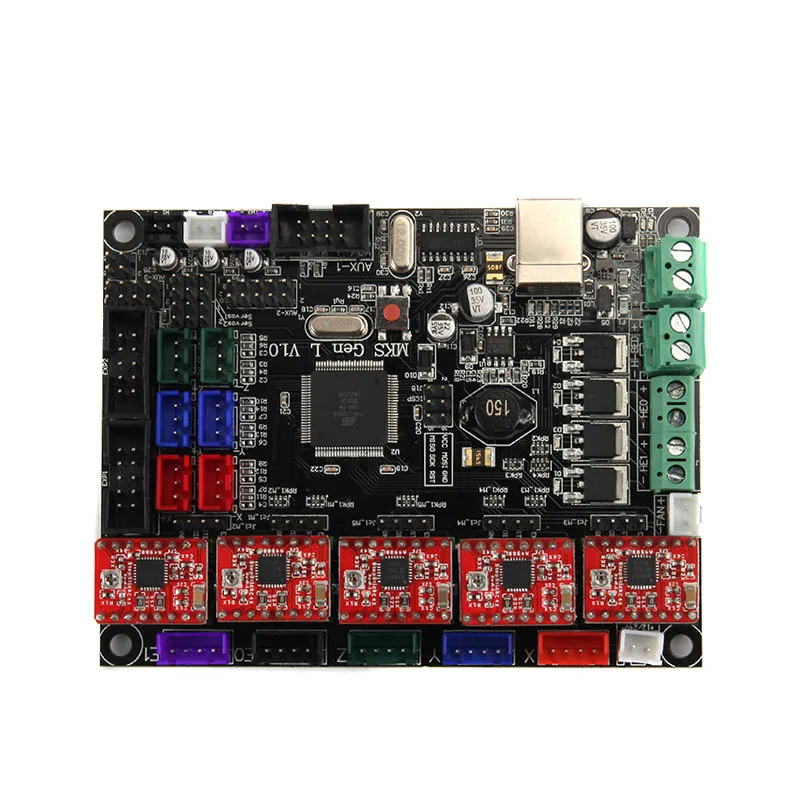 

New For MKS GEN L Compatible with 12864 LCD Display 4988 Motor Driver with Limit Switch 3D Print Kits