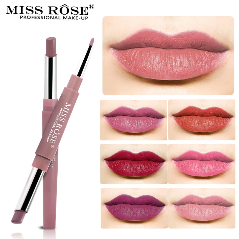 Miss Rose, 2 в 1, помада, подводка для губ, карандаш для губ, водостойкие помады, Lipliner, матовая помада для губ, макияж, помада, косметика