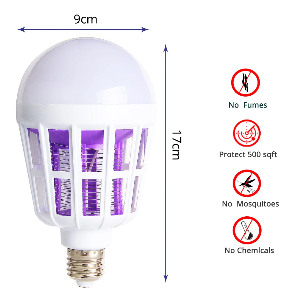 E27 Светодиодный светильник от комаров, лампа от комаров, электрическая ловушка, лампа от комаров, светодиодный светильник, ночник, AC 110/220 В