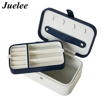 

Juelee European PU Leather Jewelry Boxes Princess Portable Storage Box Multi Layer Large Capacity Jewelry Storage Boxes