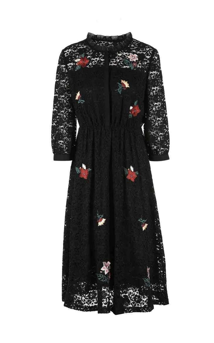 Vero Moda кружевное платье с вышивкой и 3/4 рукавами Вечерние платья | 31837C501