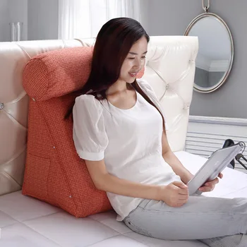 

Removable and washable triangular cushions with round pillows Bedside cushions and cushion pillows the bed Room Comfort Daybed